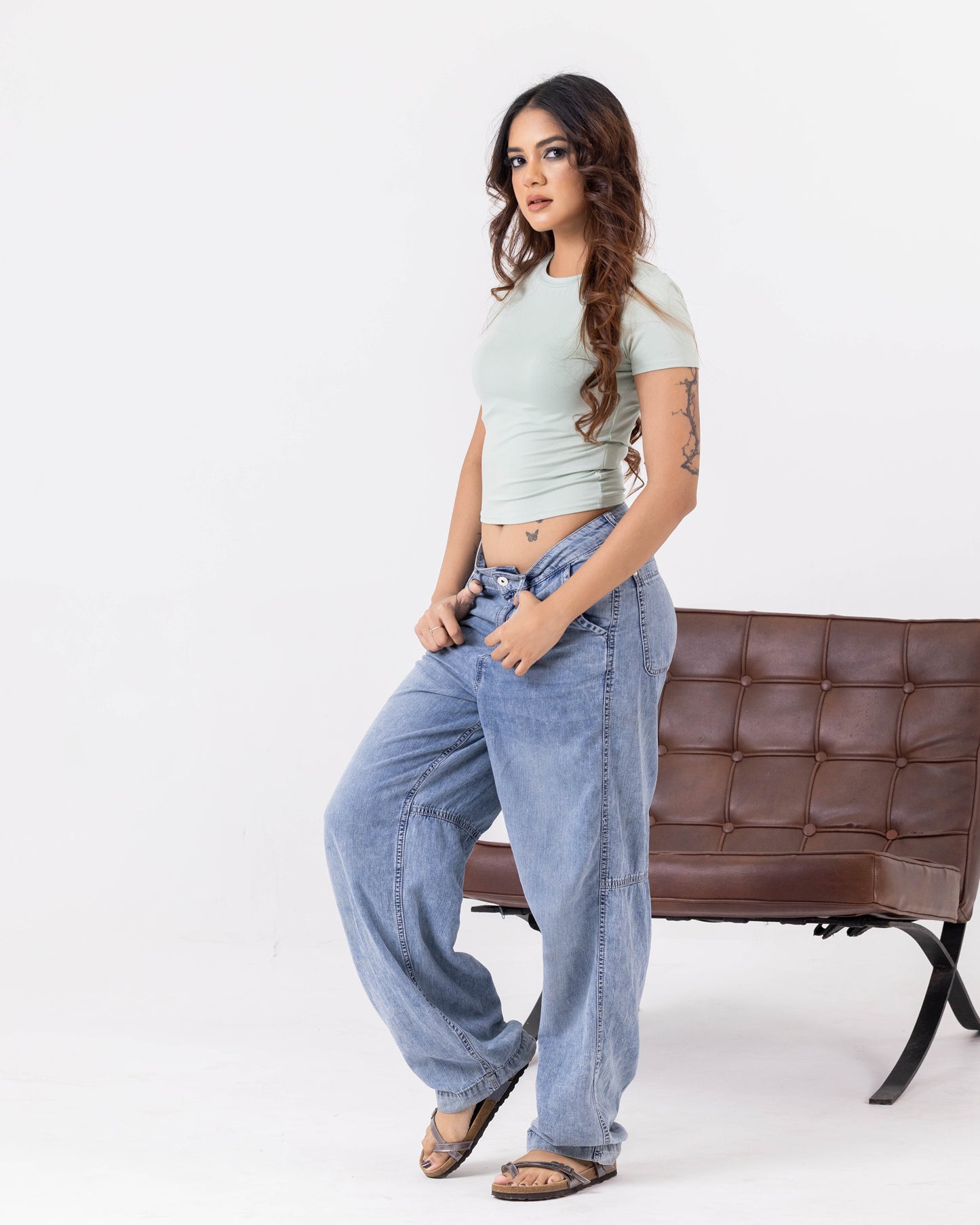 Mint Green Fitted Basic Tee